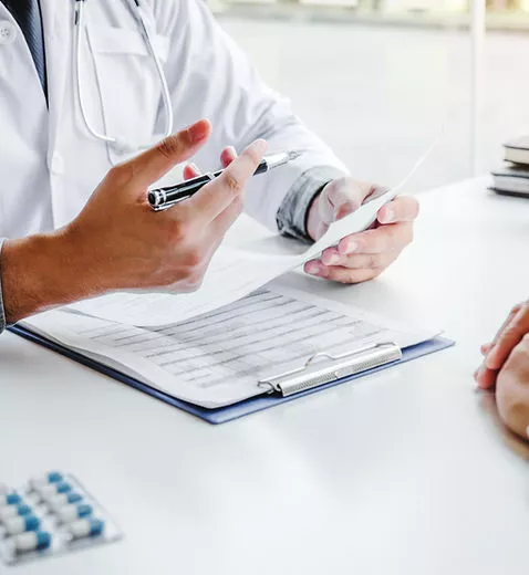 doctor consulting with patient